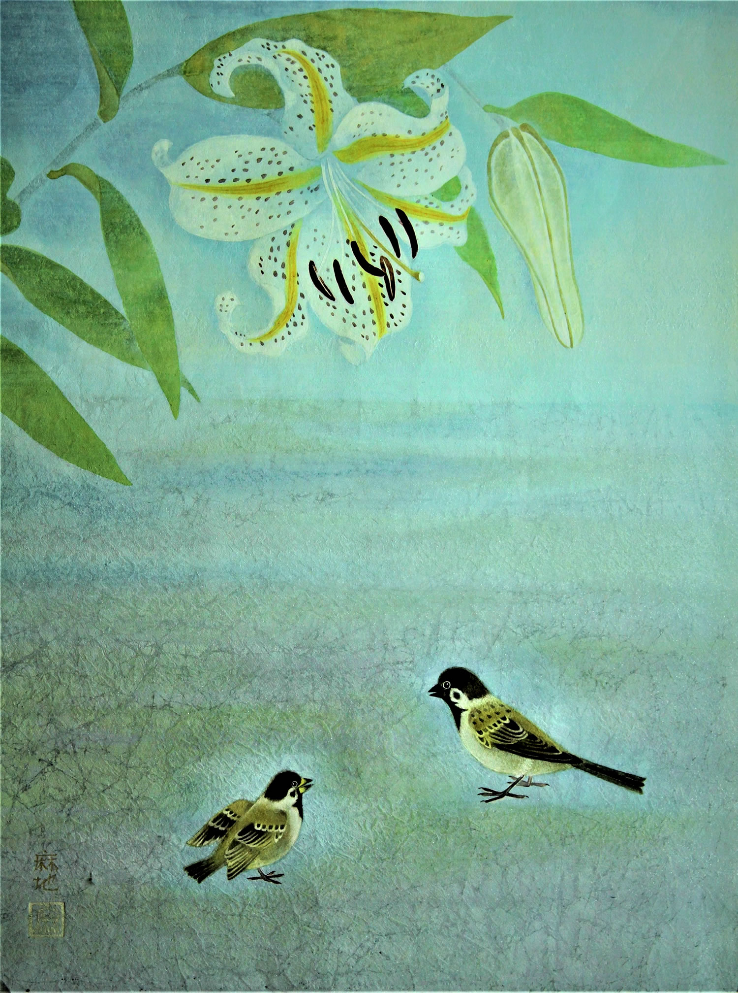 日本画家 新井まち子 作品集「鳥」Machiko Arai Gallery4